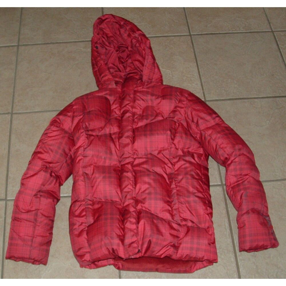 Boys Sz Large (14/16) Removeable Hood Down Filled Red Puffer Coat JONATHAN STONE
